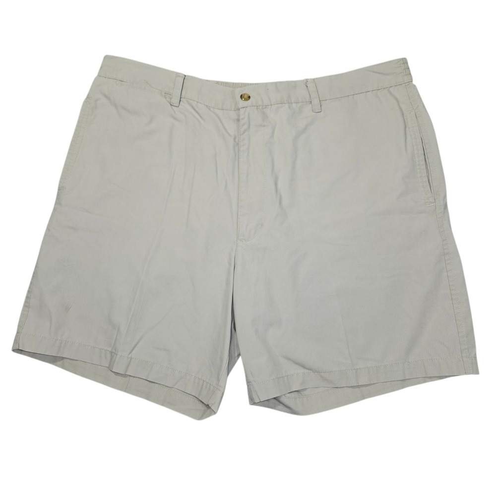 Adolfo VTG Classic Chino Elastic Waist Shorts Tan Khaki Sz L 38-40